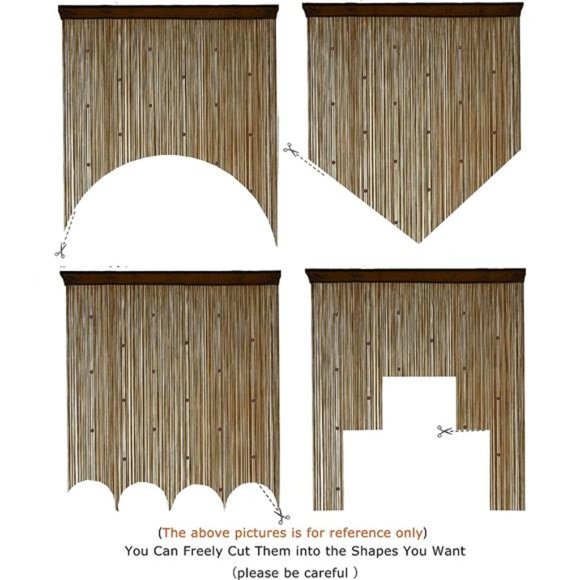 Beaded Curtain Door String Curtains for Doorways Tassels Beads Hanging Fringe - Picture 3 of 7
